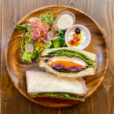 おしゃれなサンドイッチプレートの写真