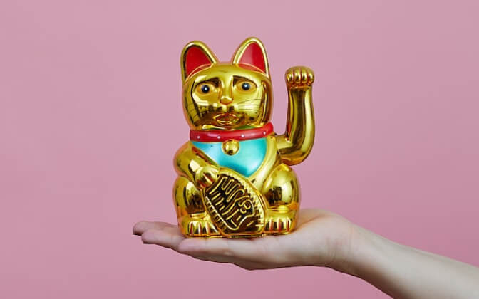 金のねこねこグッズの写真