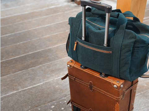 帆布を使ったバッグの写真